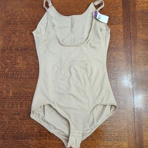 Maidenform Shapewear Wear Your Own Bra Firm-Control Body Shaper Beige Size 2XL